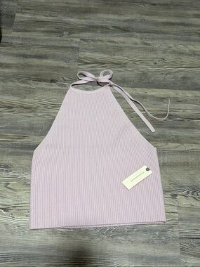 Anthropologie Ribbed Knit Halter in Light Purple